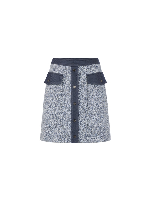 Marc Cain Women's Blue Short Skirt Made From Stretch Viscose, 10 (N2)