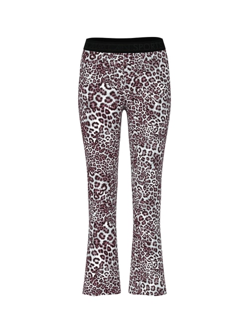 Marc Cain Women's Red Sofia Leggings With Leopard Print, 10 (N2)
