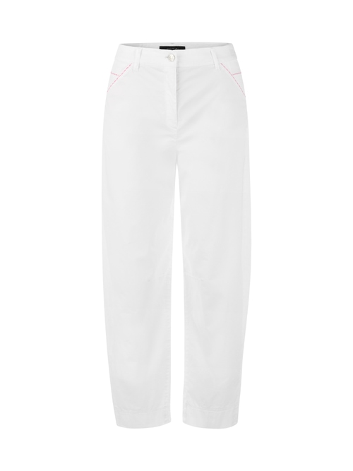 Marc Cain Women's White Ruma Relaxed Fit Trousers In O-Shape, 8 (N1)