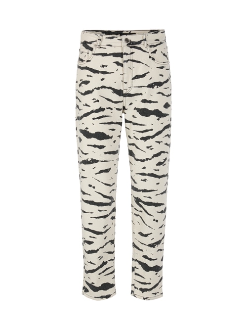 Marc Cain Women's White Feura Jeans With Animal Print, 20 (N7)