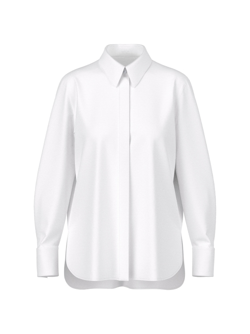 Marc Cain Women's White Stretch Cotton Blouse, 8 (N1)