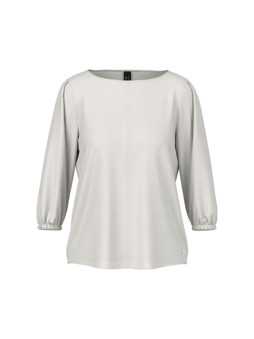 Marc Cain Silk blouse with 3/4 sleeves, grey, 46 (N7)