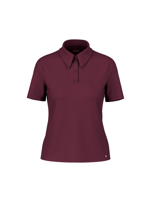 Marc Cain Women's Red Stretch Cotton Polo Shirt, 20 (N7)