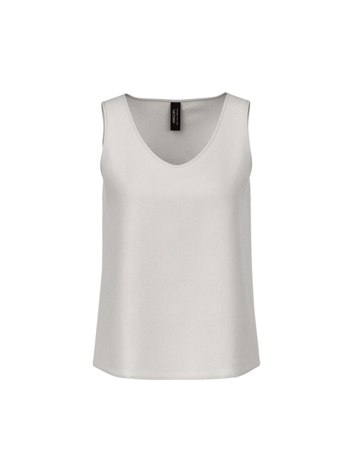 Marc Cain Women's Grey Shiny Silk Top, 20 (N7)