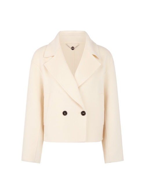 Marc Cain Women's White Short Wool Jacket, 20 (N7)