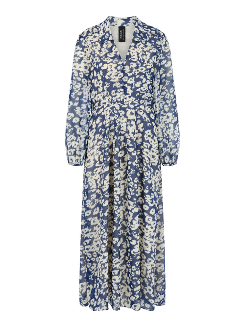 Marc Cain Women's Blue Midi Dress With Print, 18 (N6)