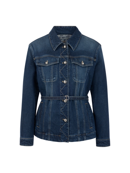 Marc Cain Women's Blue Elegant Denim Jacket, 18 (N6)