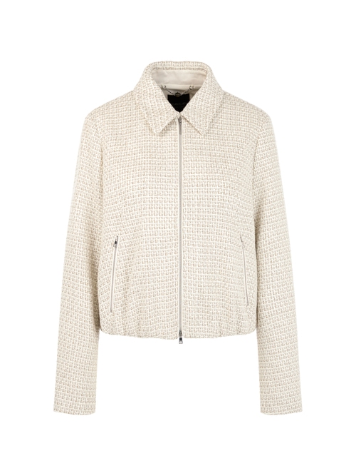 Marc Cain Women's White Luxurious Bouclé Jacket, 20 (N7)