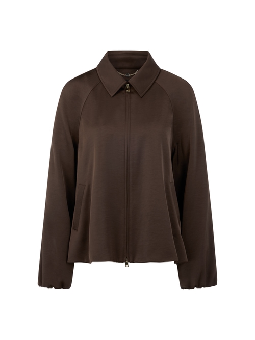 Marc Cain Women's Brown Flared Jacket In Shiny Material, 8 (N1)