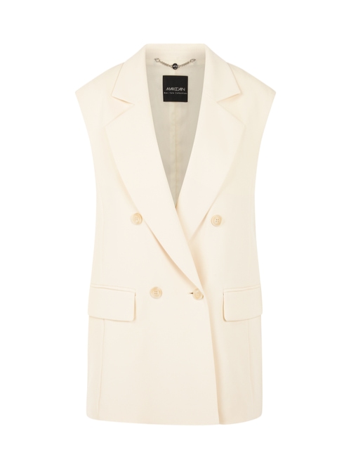 Marc Cain Women's White Sleeveless Blazer Waistcoat, 12 (N3)