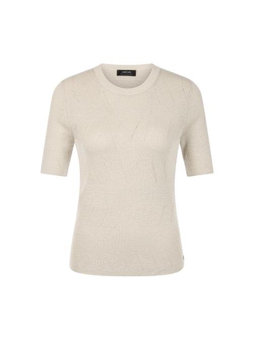 Marc Cain Women's White Ribbed Jumper, 20 (N7)