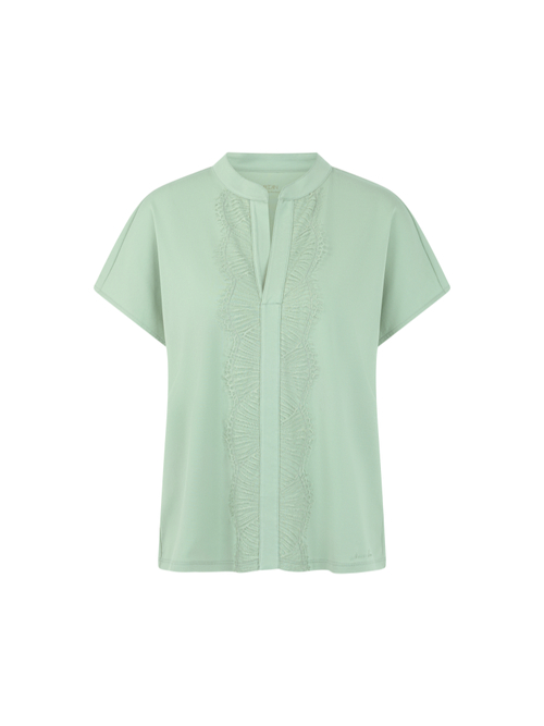 Marc Cain Women's Green Shirt With Lace Trim, 18 (N6)