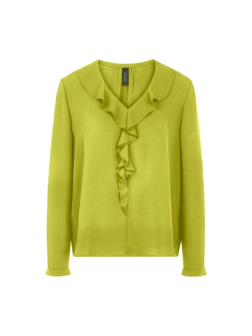 Marc Cain Women's Green Blouse With Flounces, 20 (N7)