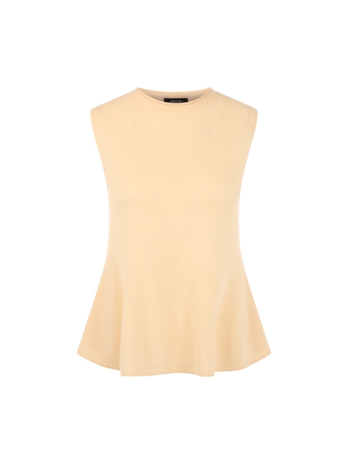 Marc Cain Women's White Cashmere Top With Peplum, 20 (N7)