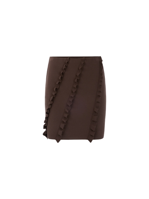 Marc Cain Women's Brown “Knitted In Germany” Mini Skirt, 16 (N5)