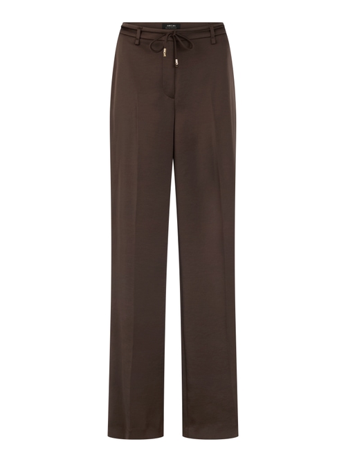 Marc Cain Women's Brown Warri Shiny Fabric Trousers, 14 (N4)