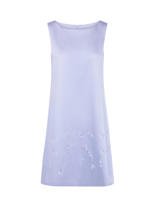 Marc Cain Women's Violet Satin Dress With Sequin Trim, 18 (N6)