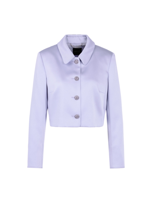 Marc Cain Women's Violet Satin Jacket With Rhinestone Buttons, 18 (N6)