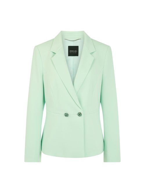 Marc Cain Women's Green Double-Breasted Fancy Buttons Blazer, 18 (N6)