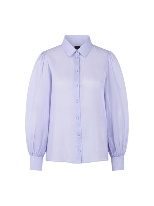 Marc Cain Women's Violet Puff-Sleeve Blouse With Fabric Buttons, 18 (N6)