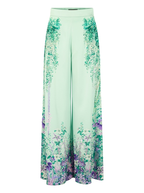 Marc Cain Women's Green Willmar Wide-Fit Trousers, 14 (N4)