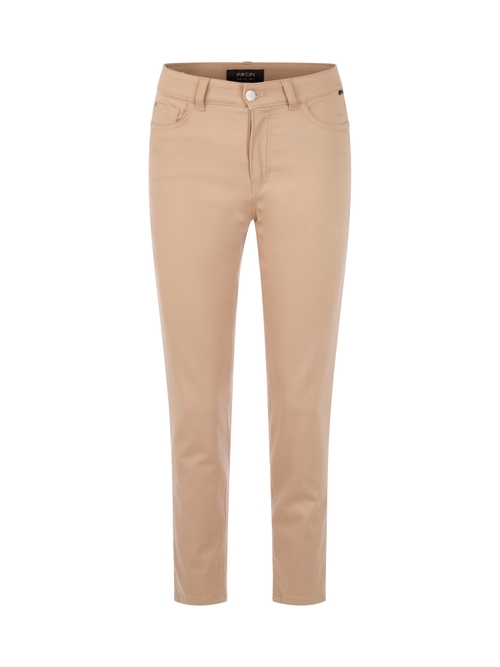Marc Cain Women's Brown Silea Slim Fit Cropped-Cut Trousers, 8 (N1)