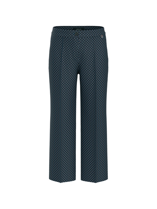 Marc Cain Women's Blue Wukari Wide Fit Fabric Trousers, 18 (N6)