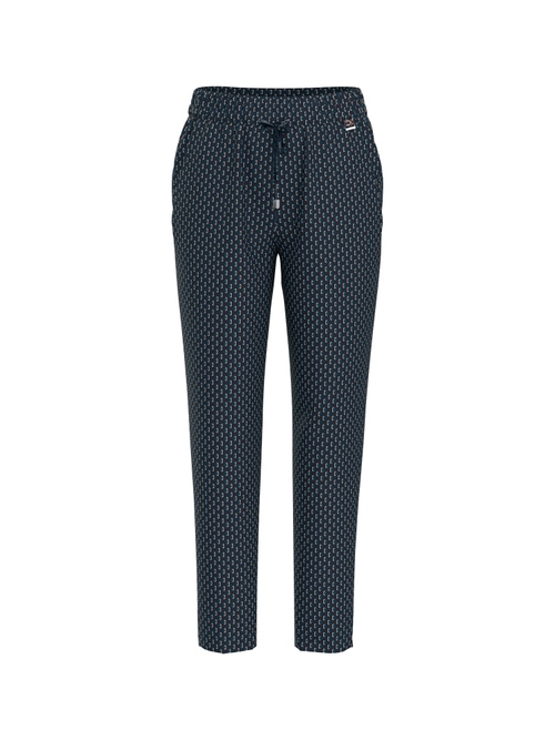 Marc Cain Women's Blue Rhodos Relaxed Fit Pull-On Trousers, 16 (N5)