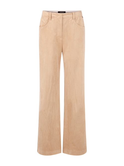 Marc Cain Women's Brown Warri Wide Fit, High Waist Trousers, 14 (N4)