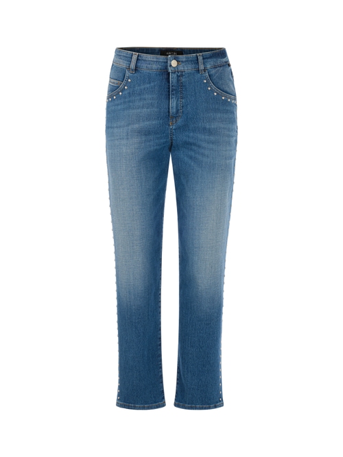 Marc Cain Women's Blue Roha Relaxed Fit Jeans With Studs, 20 (N7)