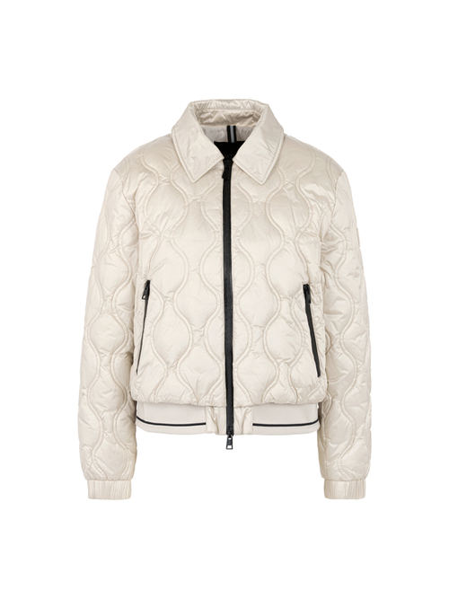 Marc Cain Women's White Quilted Jacket With Contrasting Details, 12 (N3)