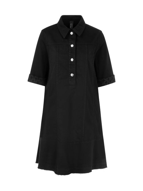 Marc Cain Women's Black Short Denim Dress, 18 (N6)