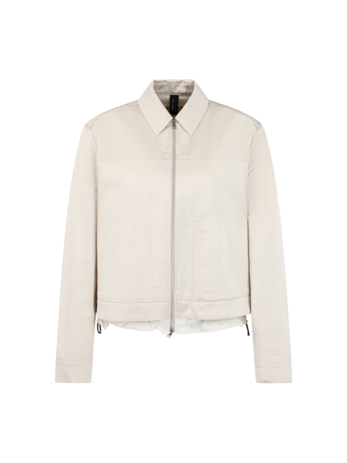 Marc Cain Women's White Shiny Bomber Jacket, 20 (N7)