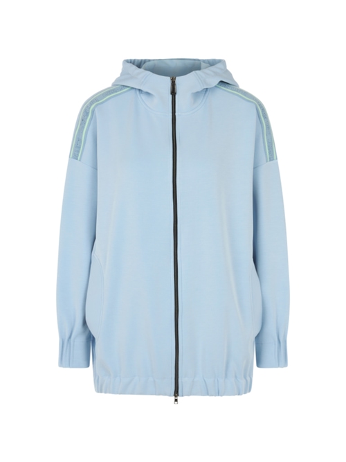 Marc Cain Women's Blue Oversized Jersey Jacket, 18 (N6)