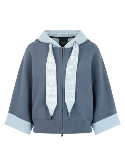 Marc Cain Women's Blue Loose-Fit Cardigan, 20 (N7)