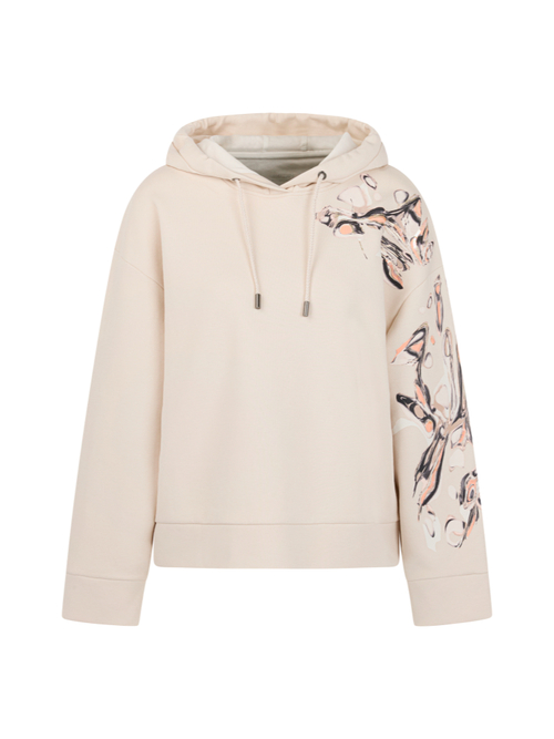 Marc Cain Women's White Oversized Hooded Sweatshirt, 20 (N7)
