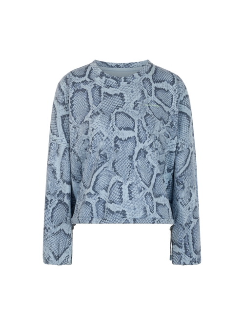 Marc Cain Women's Blue Sweatshirt With Animal Print, 14 (N4)