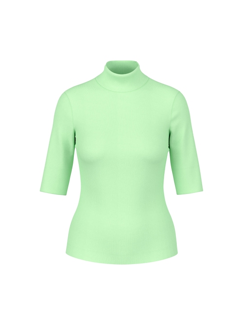 Marc Cain Basic shirt with stand-up collar, green, 34 (N1)
