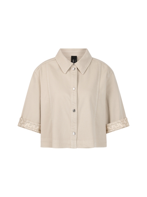 Marc Cain Women's White Short Denim Blouse, 18 (N6)
