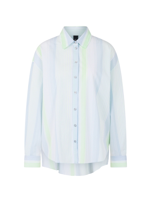 Marc Cain Women's Blue Striped Blouse, 14 (N4)