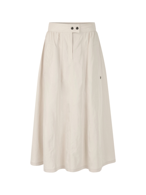 Marc Cain Women's White Calf-Length Skirt With Shimmer Effect, 18 (N6)