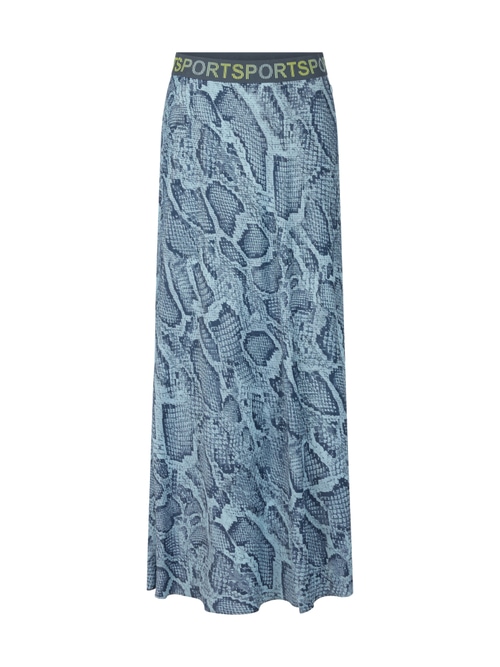 Marc Cain Women's Blue Midi Skirt With Animal Print, 8 (N1)