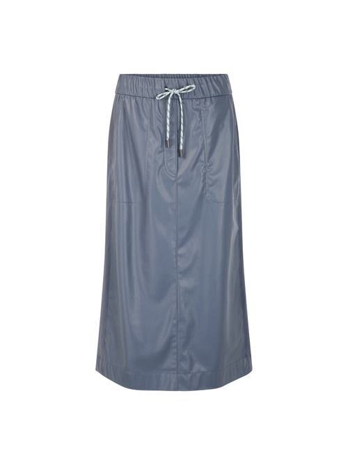 Marc Cain Women's Blue Faux Leather Skirt, 14 (N4)