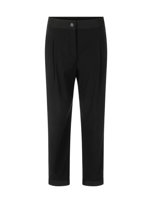 Marc Cain Women's Black Wokha Stretch Trousers With Pleats, 14 (N4)