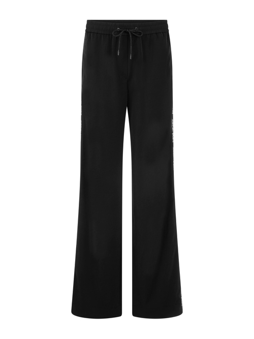 Marc Cain Women's Black Welkom Pull-On Logo Stripe Trousers, 10 (N2)