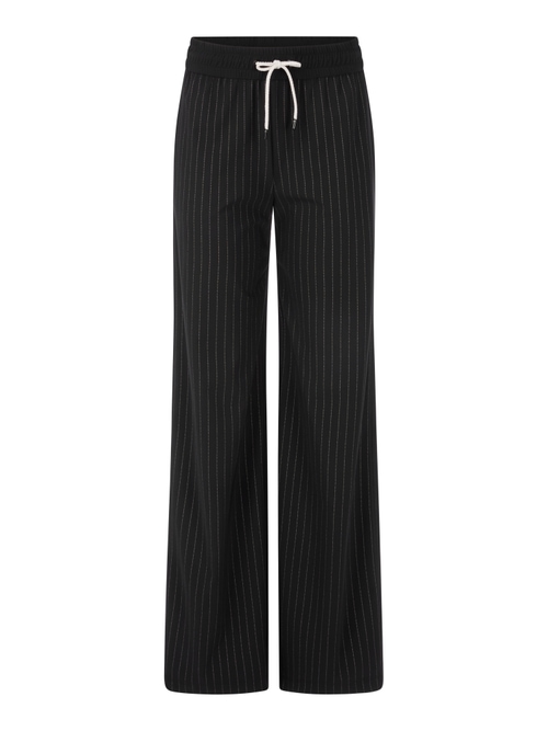 Marc Cain Women's Black Welkom Pull-On Pinstripe Trousers, 10 (N2)