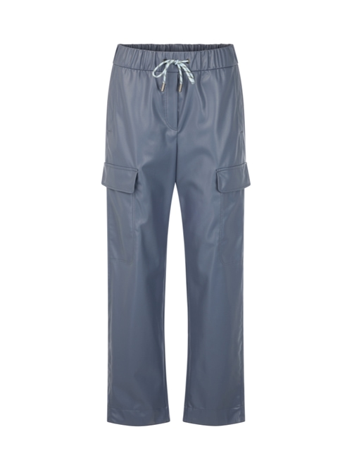 Marc Cain Women's Blue Wuxi Faux Leather Trousers, 8 (N1)