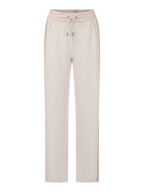 Marc Cain Women's White Washington Trousers With Satin Details, 16 (N5)