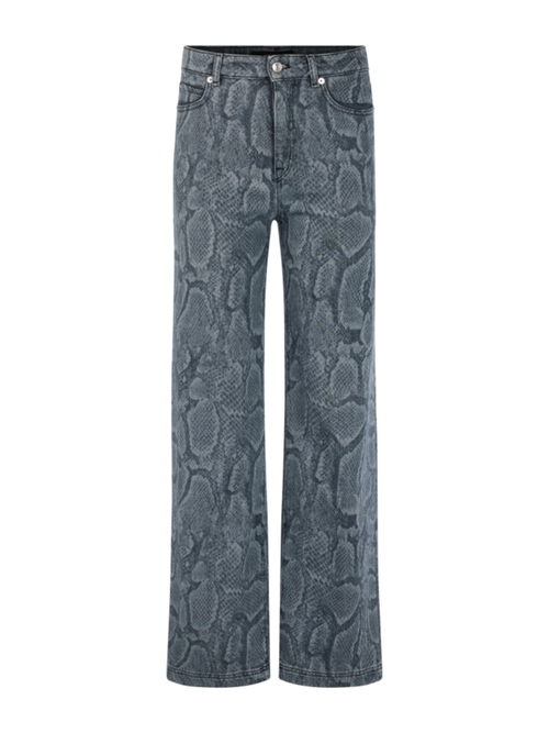 Marc Cain Women's Blue Wigan Jeans With Animal Print, 16 (N5)
