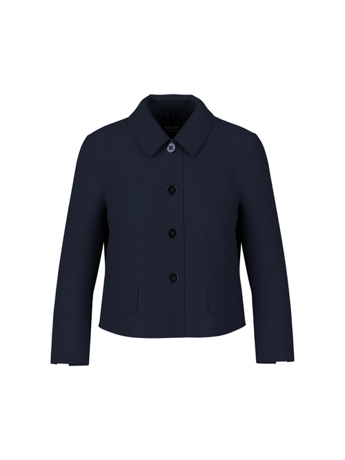 Marc Cain Women's Blue Short Jacket With Kent Collar, 10 (N2)
